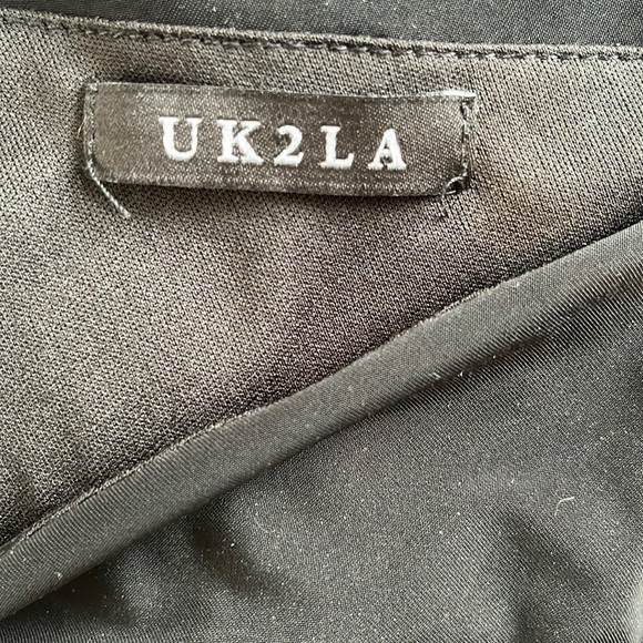 One shoulder, mini black dress - Picture 2 of 2